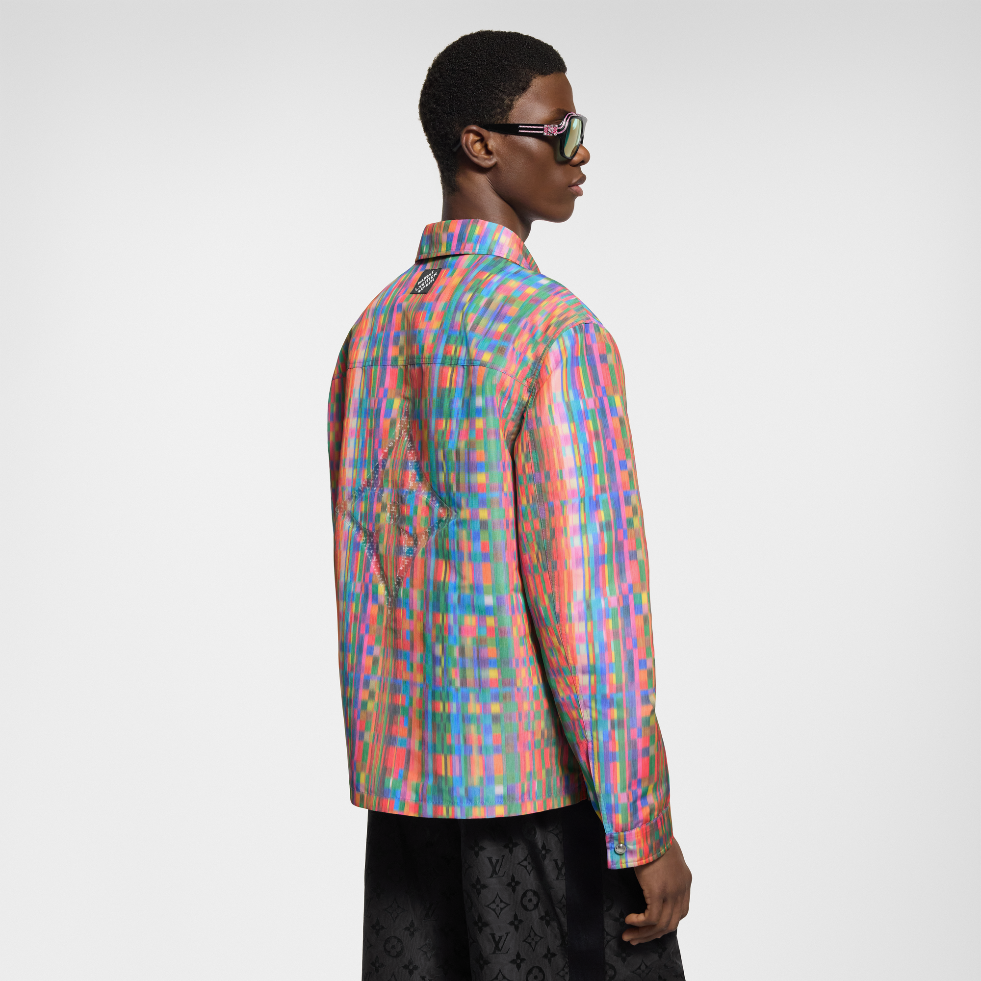 Sobrecamisa estampada con efecto óptico  Hombre Prêt-à-Porter Cazadoras y abrigos | LOUIS VUITTON (Zoom de producto)